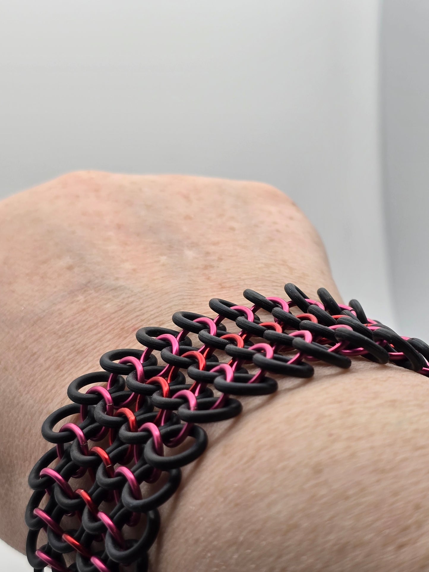 Cosmic Love Link Chainmail Cuff Bracelet