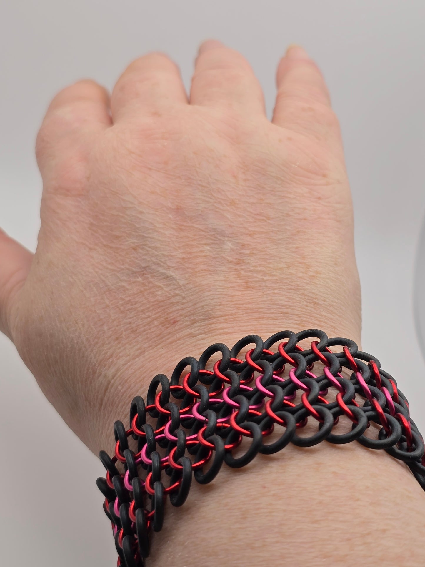 Soulmate Magnet Chainmail Cuff Bracelet