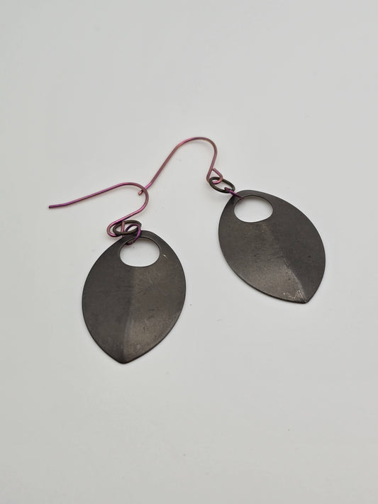 Hex Your Ex Titanium Scale Earrings