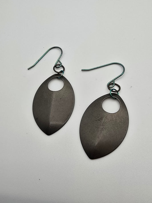 Not Today, Satan! Titanium Scale Earrings