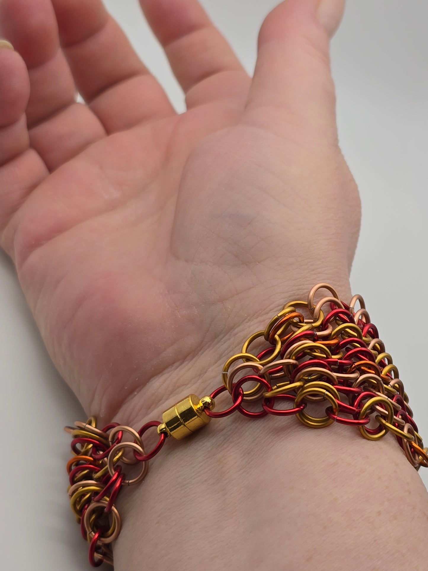 Phoenix Rise, Ashes Fall Chainmail Bracelet